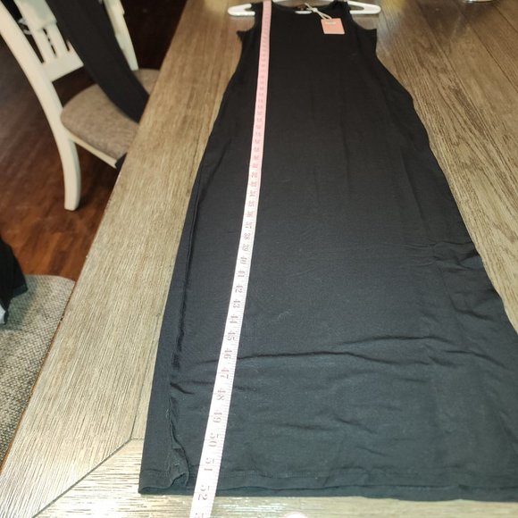 Quince Tencel Jersey Tank Maxi Dress NWT Black Small - Picture 2 of 7